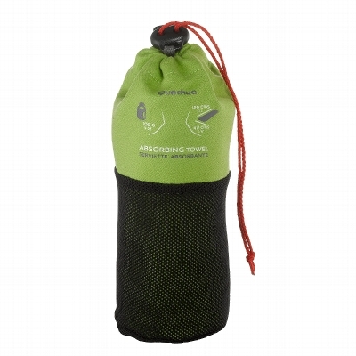 Compact Hiking Towel, Green by Quechua 
